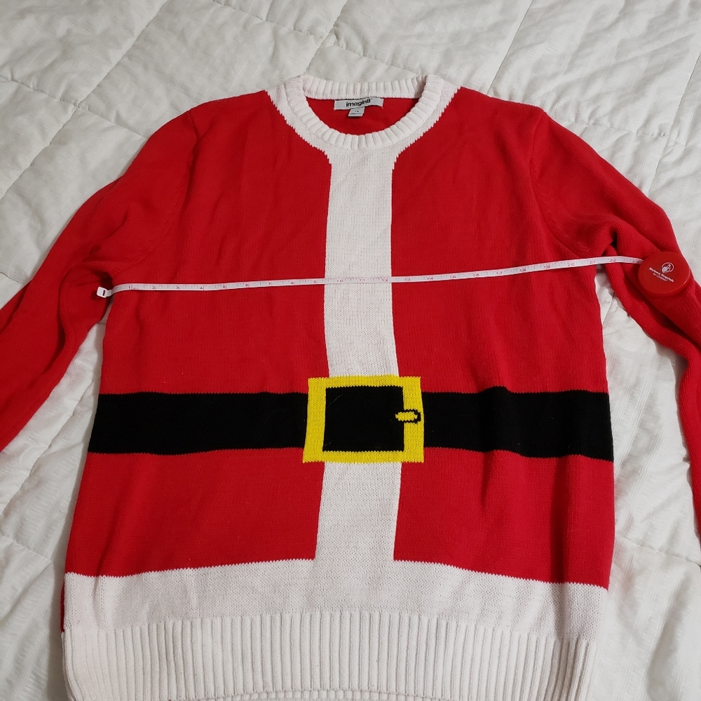 Santa ugly christmas holiday sweater L unisex